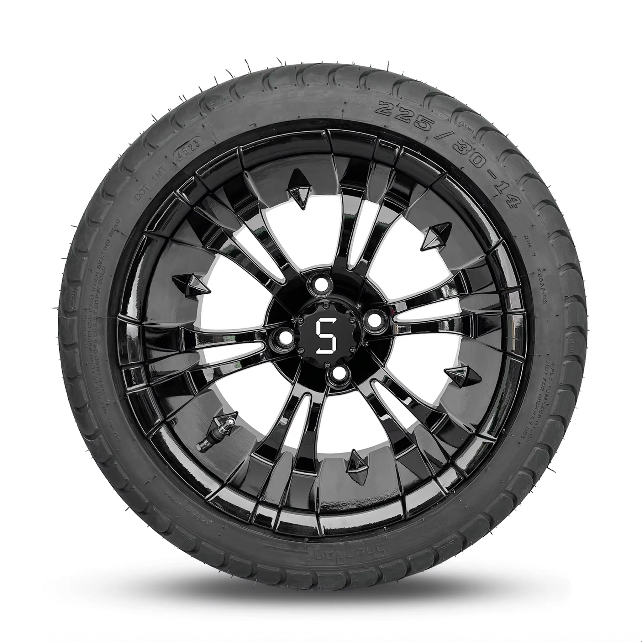 Golf-Cart-Gloss-Black-Wheels