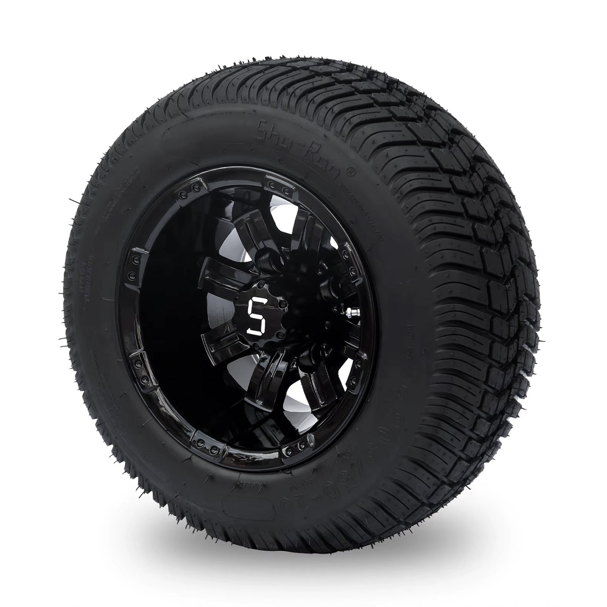 Golf Cart Wheels Gloss Black 10 Inch Set of 4 – Ventureco