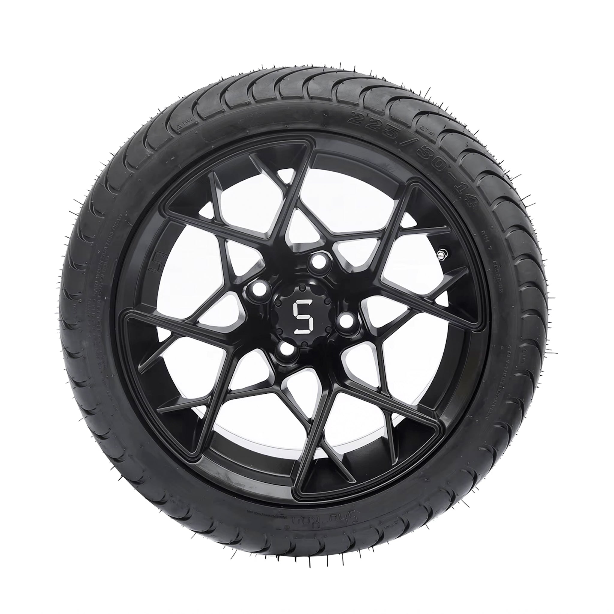 Matt-Black-Golf-Cart-Wheels